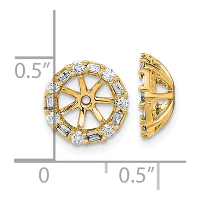 14K Yellow Gold 1/3 ct tw Diamond Circle Earring Jackets – view 4