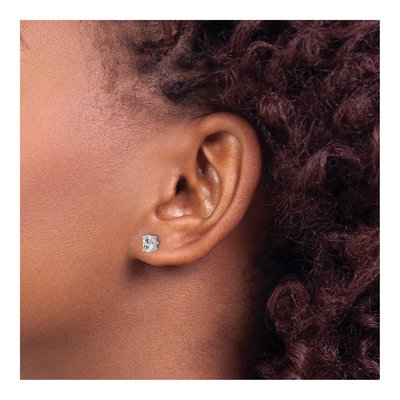 14K White Gold 5/8 ct tw Lab-Grown Diamond Oval Stud Earrings – view 4
