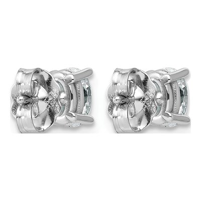 14K White Gold 5/8 ct tw Lab-Grown Diamond Oval Stud Earrings – view 5