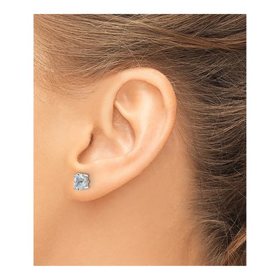 14K White Gold 1 ct tw Lab-Grown Diamond Oval Stud Earrings – view 4