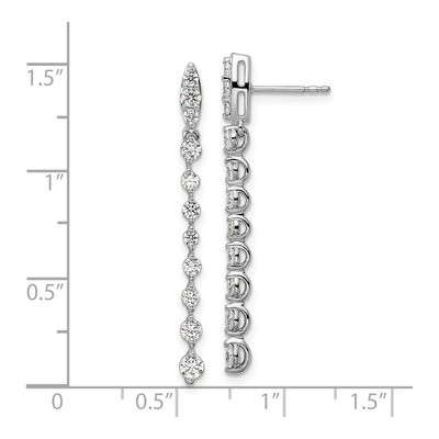 14K White Gold 1 ct tw Lab-Grown Diamond Dangle Earrings – view 5