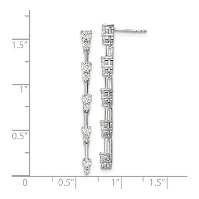 14K White Gold 1 ct tw Lab-Grown Diamond Dangle Earrings – view 4