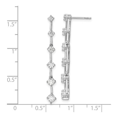 14K White Gold 1 ct tw Lab-Grown Diamond Six Dangle Earrings – view 5
