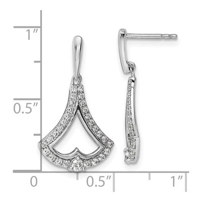 14K White Gold 1/2 ct tw Diamond Dangle Earrings – view 4