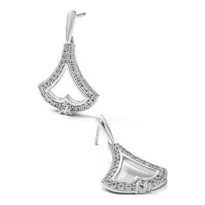14K White Gold 1/2 ct tw Diamond Dangle Earrings – view 6