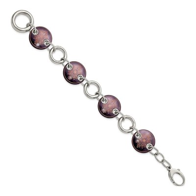 Titanium & Sterling Silver Anodized Bracelet – view 2