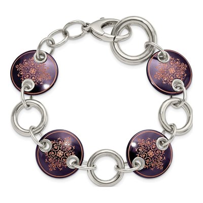 Titanium & Sterling Silver Anodized Bracelet – view 4