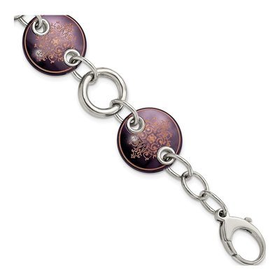 Titanium & Sterling Silver Anodized Bracelet