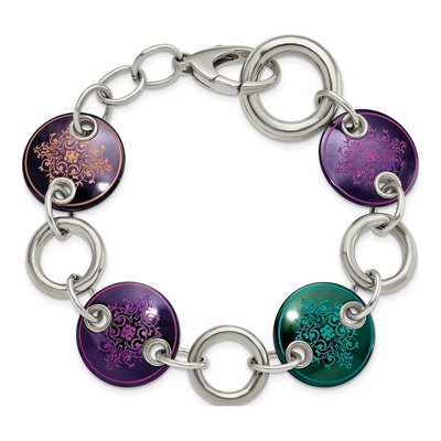 Titanium & Sterling Silver Anodized Bracelet – view 4