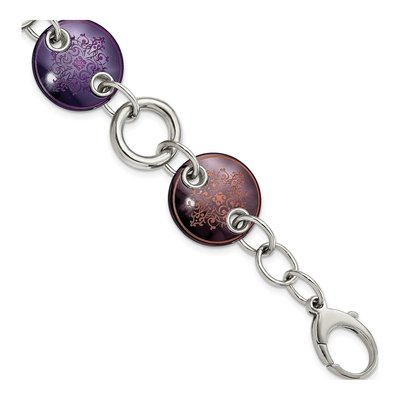 Titanium & Sterling Silver Anodized Bracelet