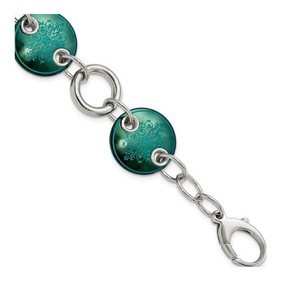 Titanium & Sterling Silver Anodized Bracelet