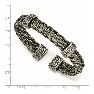 Edward Mirell Titanium Cuff Bracelet for Men – view 3