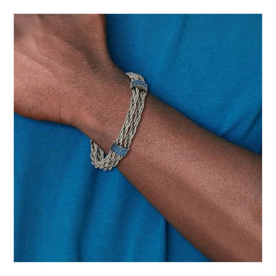 Titanium Blue Anodized Cuff Bracelet – view 4