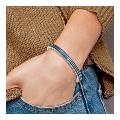 Titanium Blue Anodized Cuff Bracelet – view 4