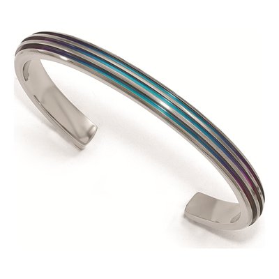 Titanium Multicolor Cuff Bracelet