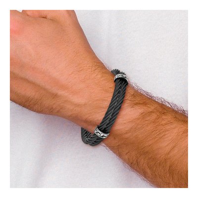 Edward Mirell Two-Tone Ti & Silver Cuff Bracelet – view 4