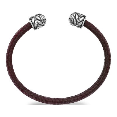 Stainless Steel Carbon Fiber Cuff Bracelet – view 2