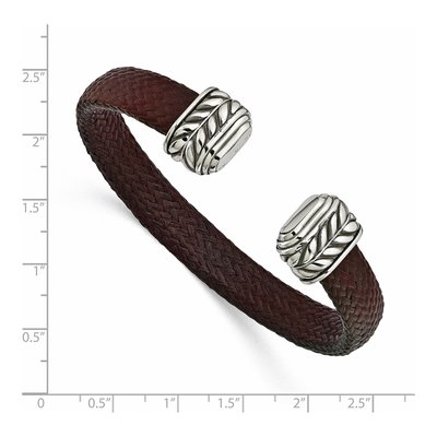 Stainless Steel Carbon Fiber Cuff Bracelet – view 4