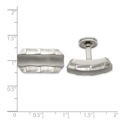 Titanium Faceted Cufflinks for Men – view 3