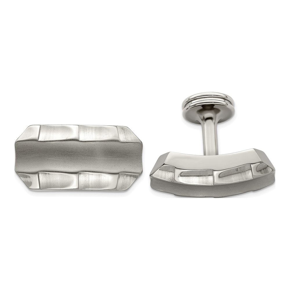 Edward Mirell Titanium Faceted Cufflinks for Men