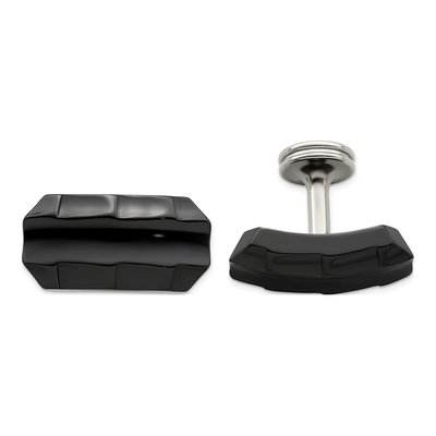 Black Titanium Faceted Cufflinks