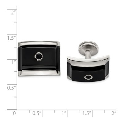 Black Titanium Cuff Links – view 3