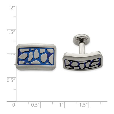 Titanium Blue Anodized Cufflinks – view 3
