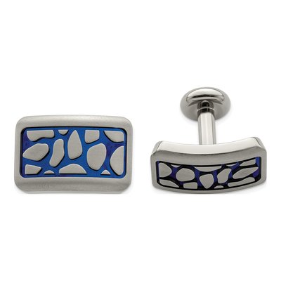 Titanium Blue Anodized Cufflinks