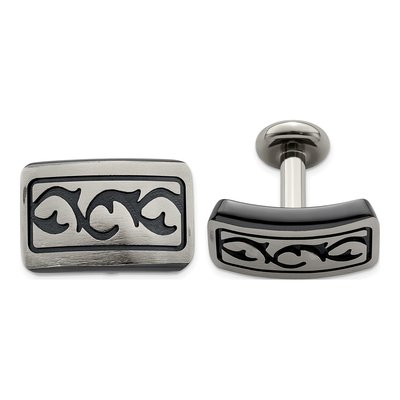 Black Titanium Brushed Cufflinks