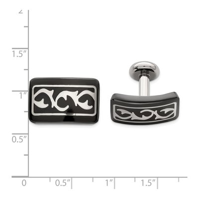 Black Titanium Thorn Cufflinks – view 3