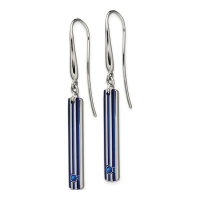 Titanium Sapphire Dangle Earrings – view 2