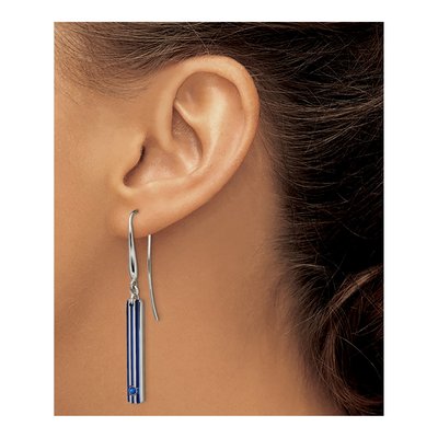 Titanium Sapphire Dangle Earrings – view 4