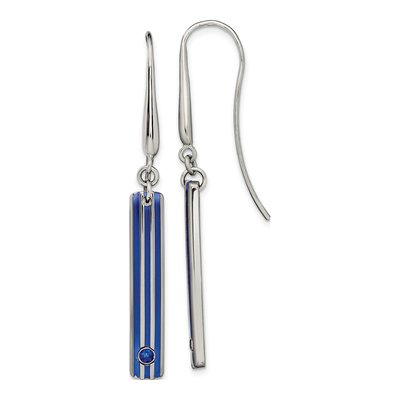 Titanium Sapphire Dangle Earrings