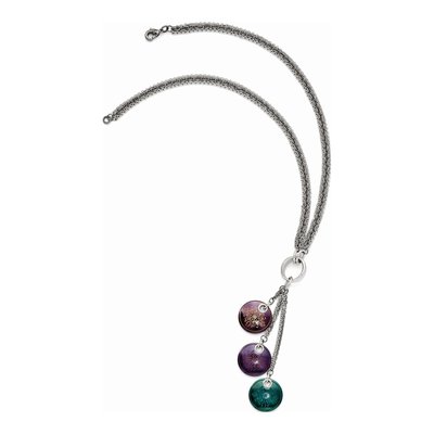 Titanium & Sterling Silver Black Necklace – view 2