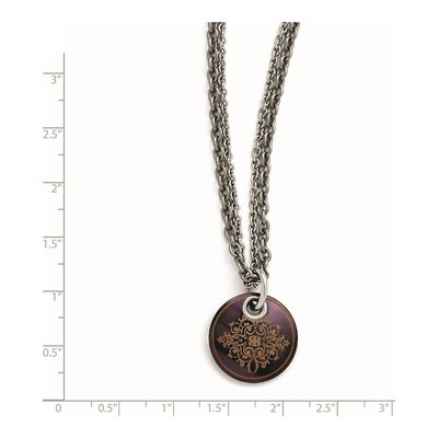 Titanium & Sterling Silver Black Pendant Necklace – view 4