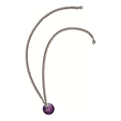 Titanium & Sterling Silver Black Pendant Necklace – view 2