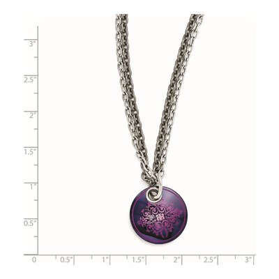 Titanium & Sterling Silver Black Pendant Necklace – view 4
