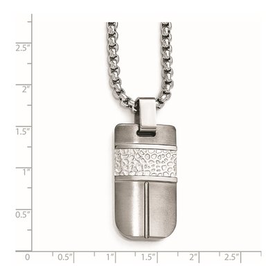 Titanium Hammered Pendant Necklace – view 4