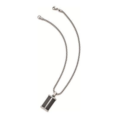 Titanium Black Pendant Necklace – view 2
