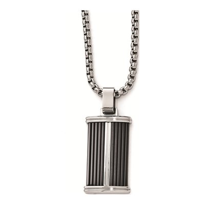 Titanium Black Pendant Necklace