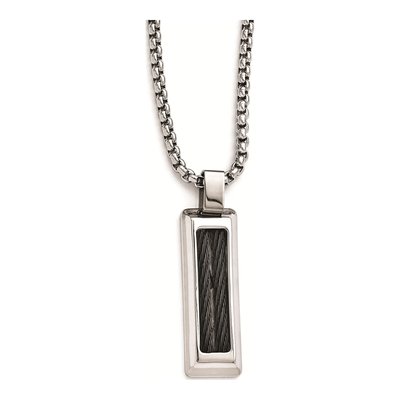 Titanium Memory Cable Pendant Necklace