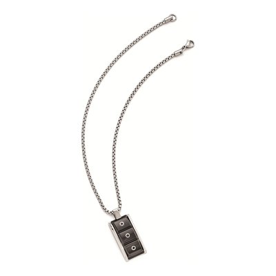 Titanium & Sterling Silver Black Spinel Pendant Necklace – view 2
