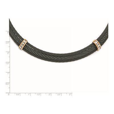 Titanium Sapphire Cable Necklace – view 5
