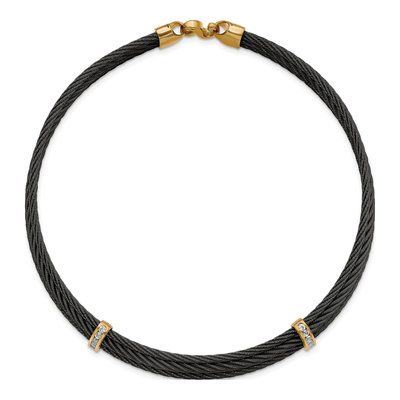 Titanium Sapphire Cable Necklace – view 6