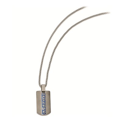 Titanium Blue Anodized Pendant Necklace – view 2