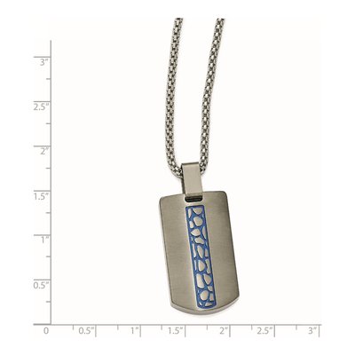 Titanium Blue Anodized Pendant Necklace – view 4