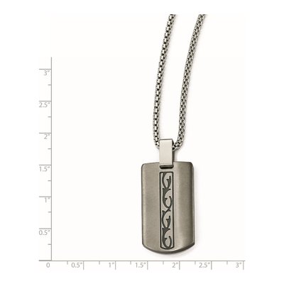 Titanium Black Ti Pendant Necklace – view 4