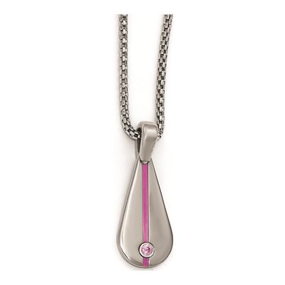 Titanium Pink Sapphire Pendant Necklace