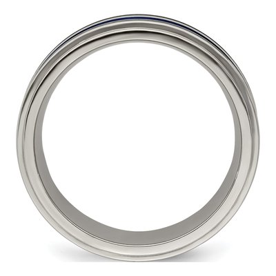 Titanium 8mm Blue Anodized Wedding Band – view 3