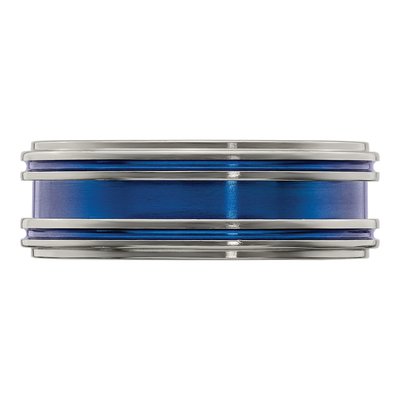 Titanium 8mm Blue Anodized Wedding Band – view 4